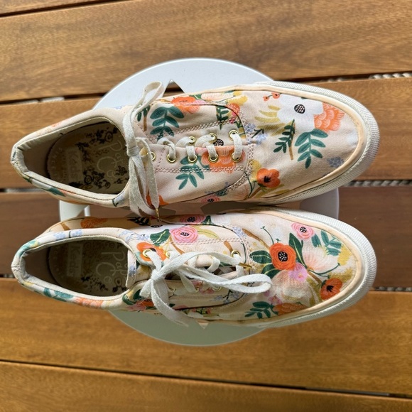 Keds X Rifle Paper Co. Anchor Lively Floral Canvas Sneakers Women’s Size 9.5 - Picture 4 of 11